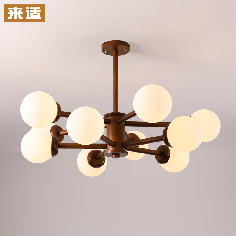 来适中古客厅吊灯简约