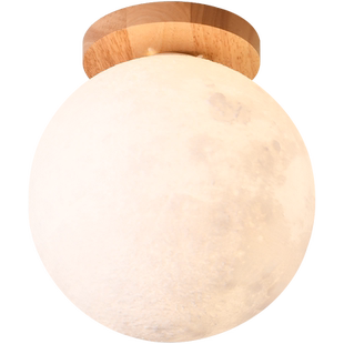 来适北欧原木风简约月球小吸顶灯过道灯入户灯玄关灯阳台灯进门灯