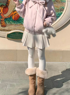 白色风琴百褶裙女冬2025新款梨型身材伯克利裙小个子a字半身短裙