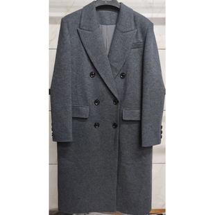 加厚双面长款 外套CH467A58051 100羊毛大衣高级感西装