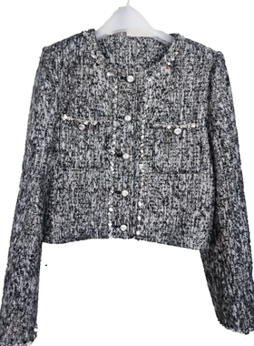 【MAIZLI】羊毛流苏花纱小香风外套CH432A177