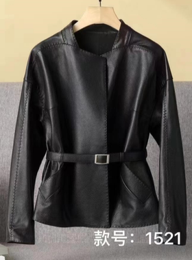 【MAIZLI】羊皮革简约机车皮夹克外套CH427A1521