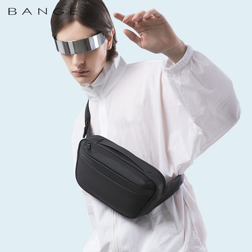 BANGE新款胸包男士单肩包休闲防水斜挎包潮流男包Chest bag