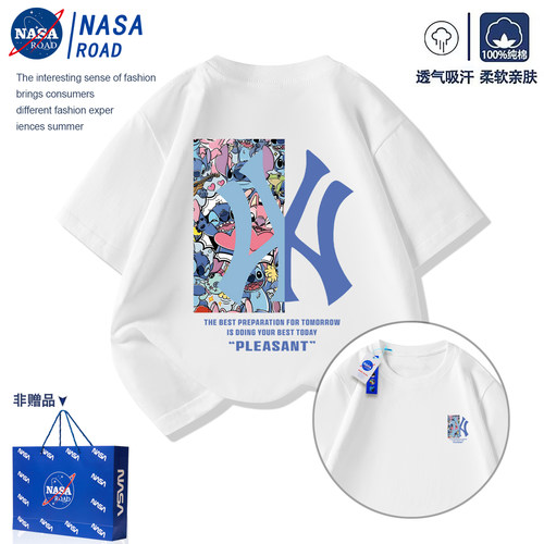 NASA联名潮牌t恤男童夏季短袖