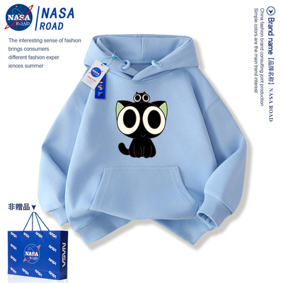 罗小黑女童加绒卫衣秋冬外套