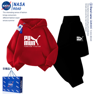 NASA男童潮帅气时髦套装2026新款今年流行爆款春季卫衣儿童运动服