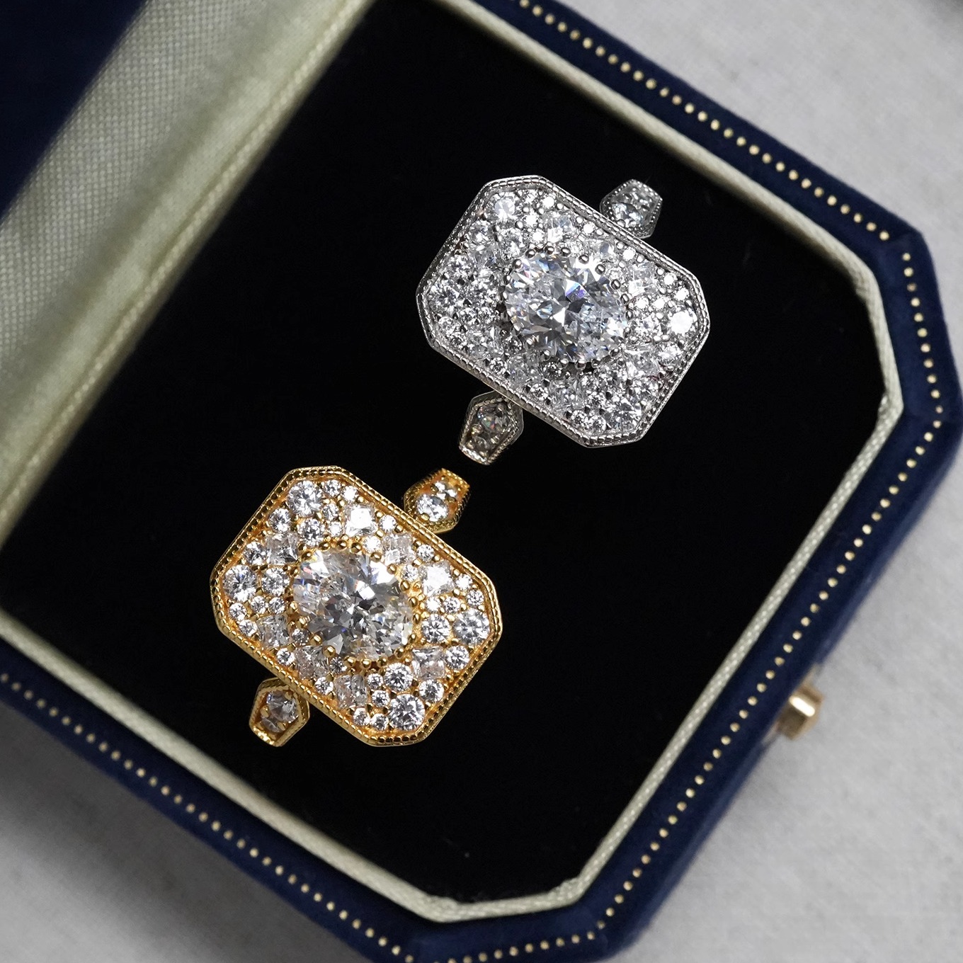 女S925银复古豪华戒指高级感