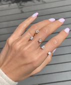 ShawAtelier小众设计925纯银星光两钻三钻开口戒指