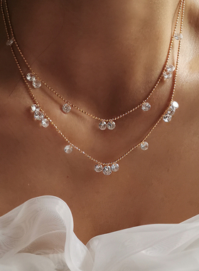 Shaw小众设计琳琅夏夜星空满天星锁骨链闪耀叠戴S925精致项链轻奢