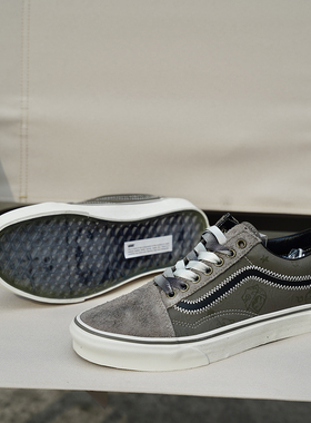 小野Vans正品Hirono联名OLD SKOOL黑灰色男女休闲板鞋VN000CP5EM0