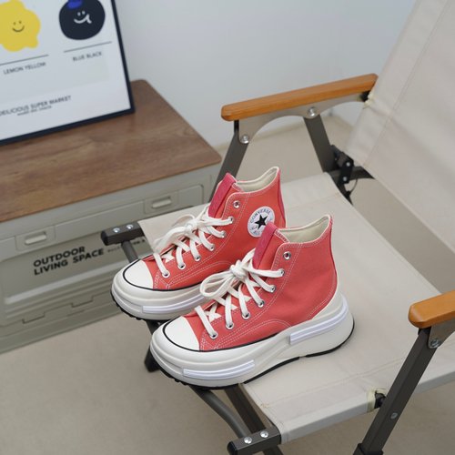 匡威正品 Run Star 舒适潮流高帮百搭休闲增高厚底帆布鞋 A05486C
