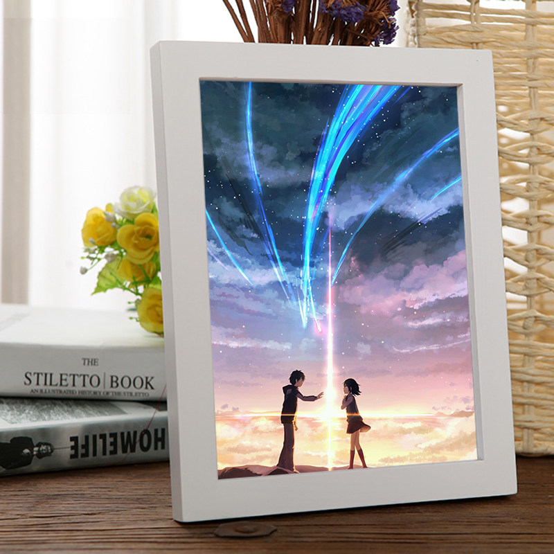 二次元动漫相框相片画摆台件diy定制你的名字君周边学生情侣礼品
