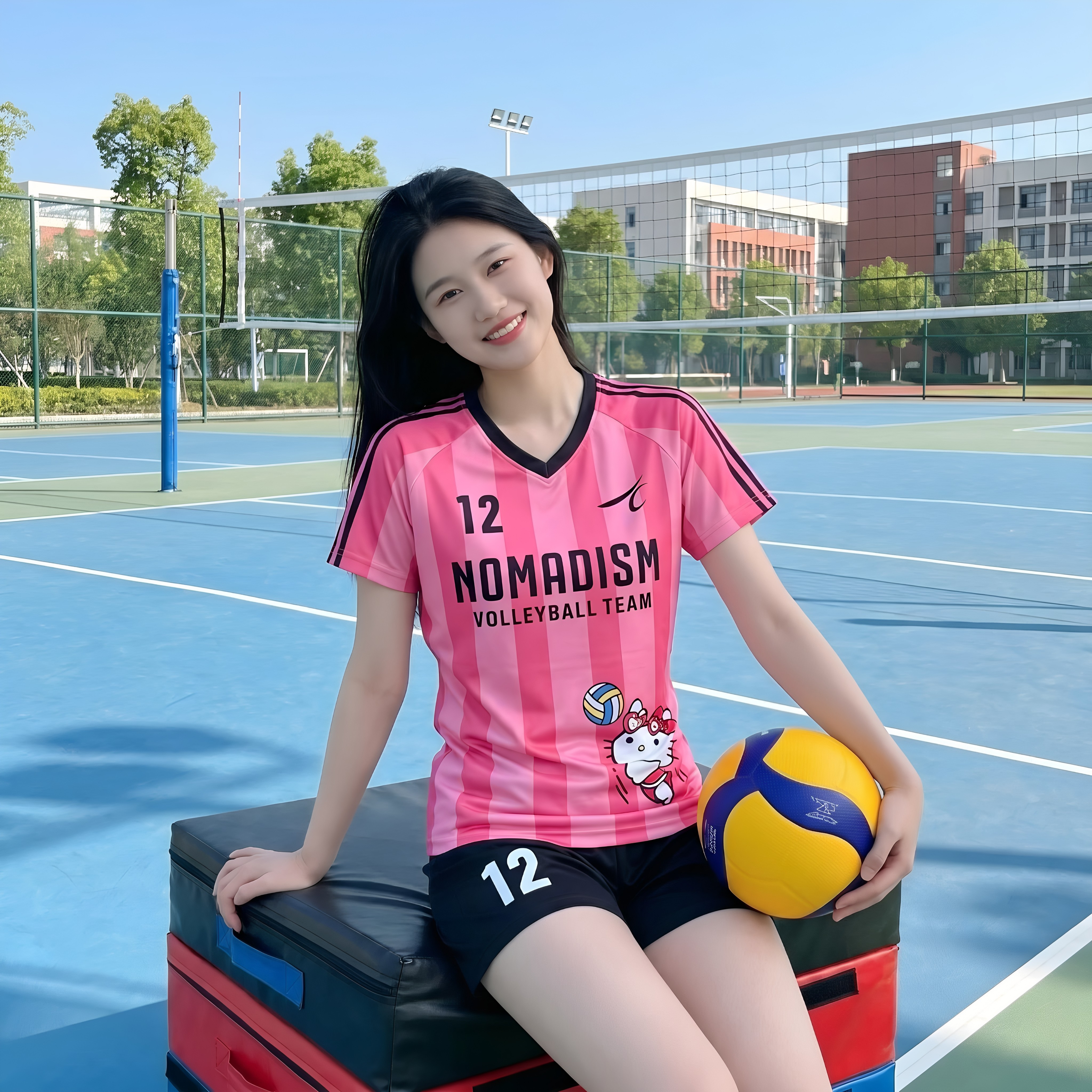 飞翔排球服套装男女同款定制训练服比赛服运动服团体印号比赛