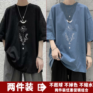 原宿bf风短袖男潮牌百搭ins半袖t恤男生休闲体恤宽松2026夏季衣服