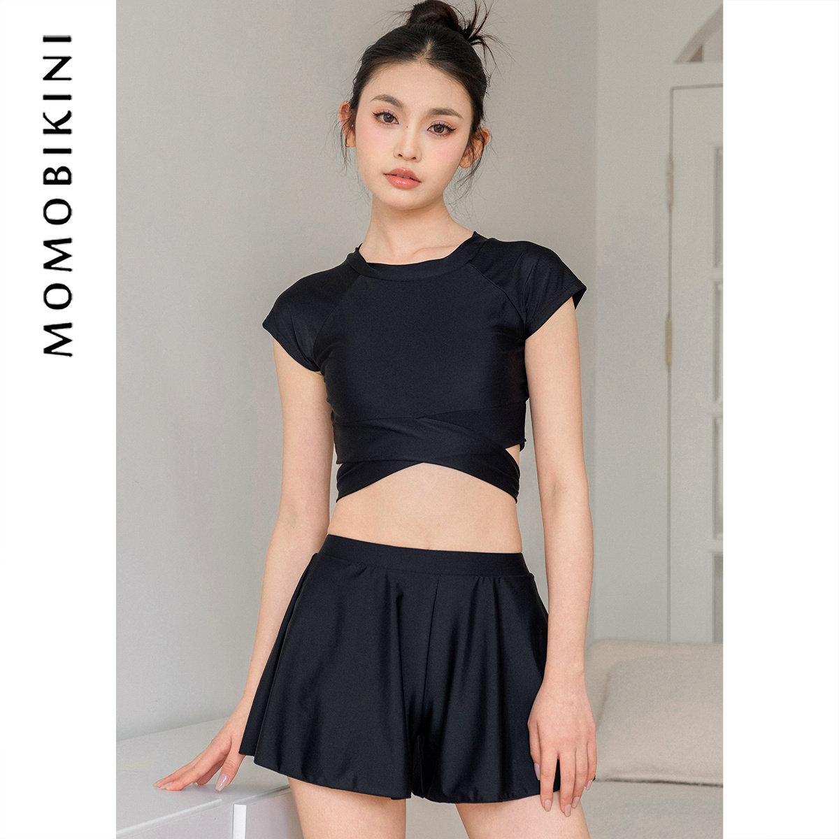 moexnan女分体裙式防晒显瘦泳衣