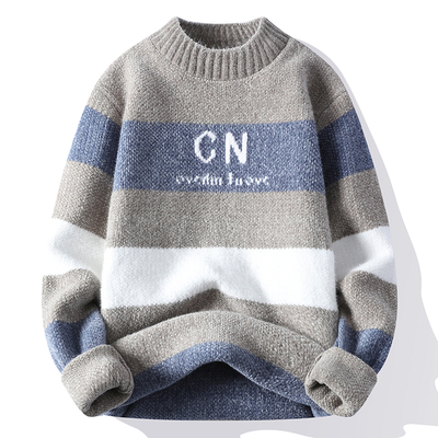 毛衣男冬季新款加厚针织衫男潮半高领男孩保暖学生韩版打底衫大童