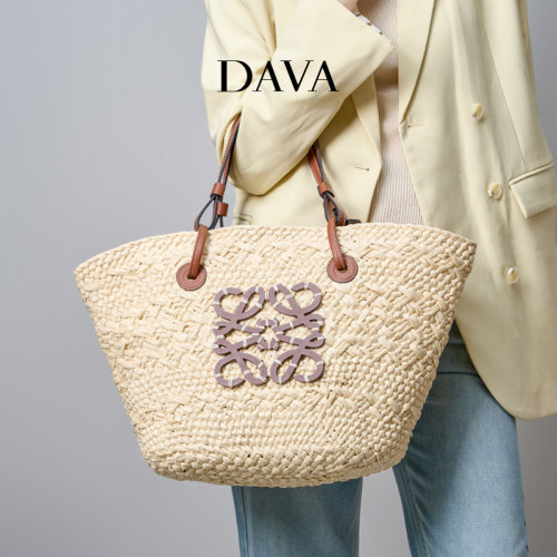 法国DAVA大容量单肩手提编织包女