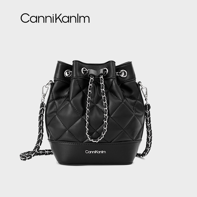 CanniKanlm官方正品真皮水桶包女