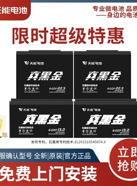 【特惠专区】天能电池真黑金22ah二轮三轮电动车电摩款铅酸蓄电池