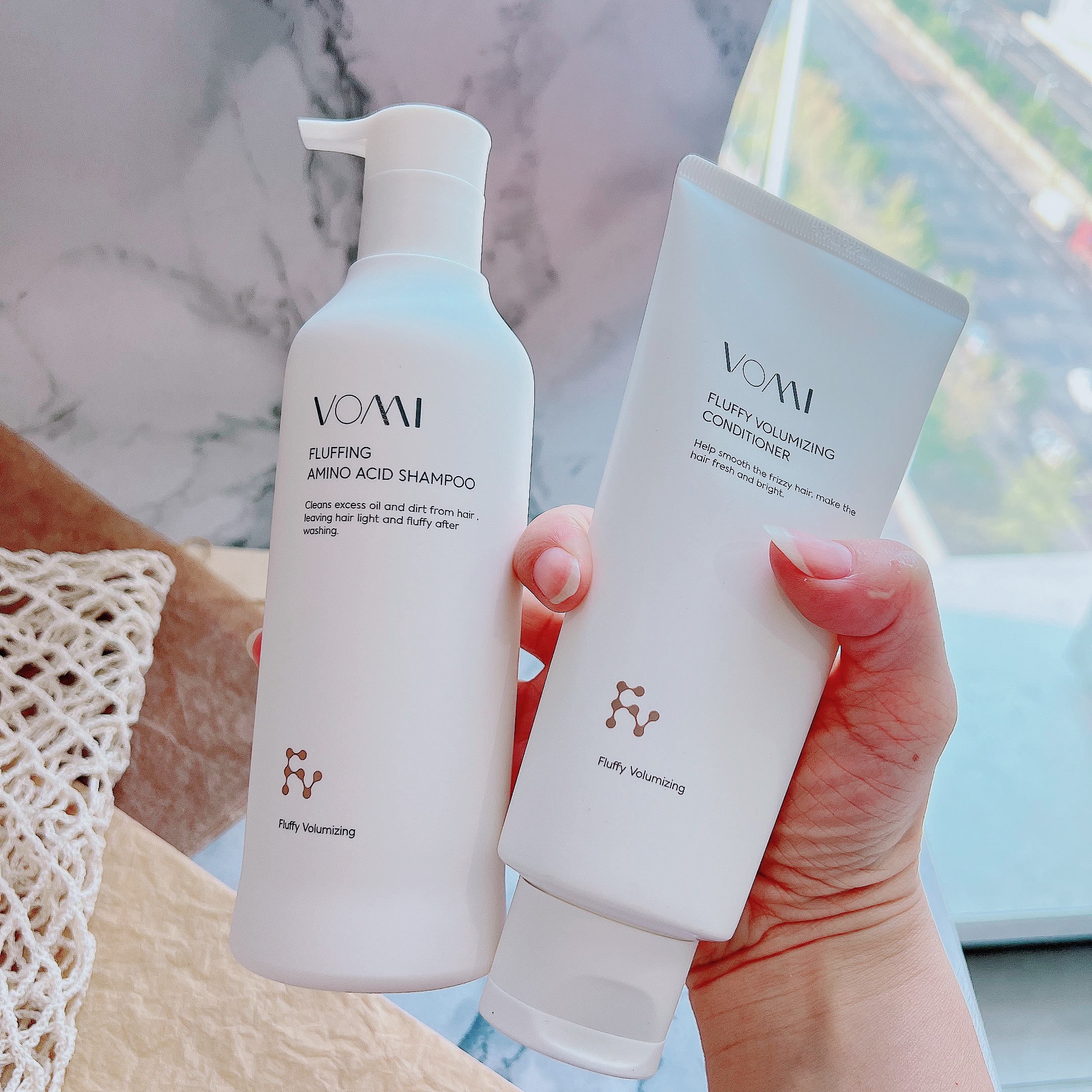 蓬松去油 高颅顶自由~沃迷蓬松净透氨基酸洗发水300ML护发素200ML