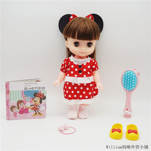 日本娃娃套装会眨眼的娃娃可洗澡男女孩仿真婴儿玩具儿童礼物1岁+