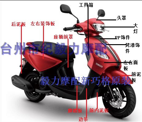 绿的JOG外壳元嘉YY俏格新金巧格lvdeJOG摩托车外壳塑件烤漆件配件