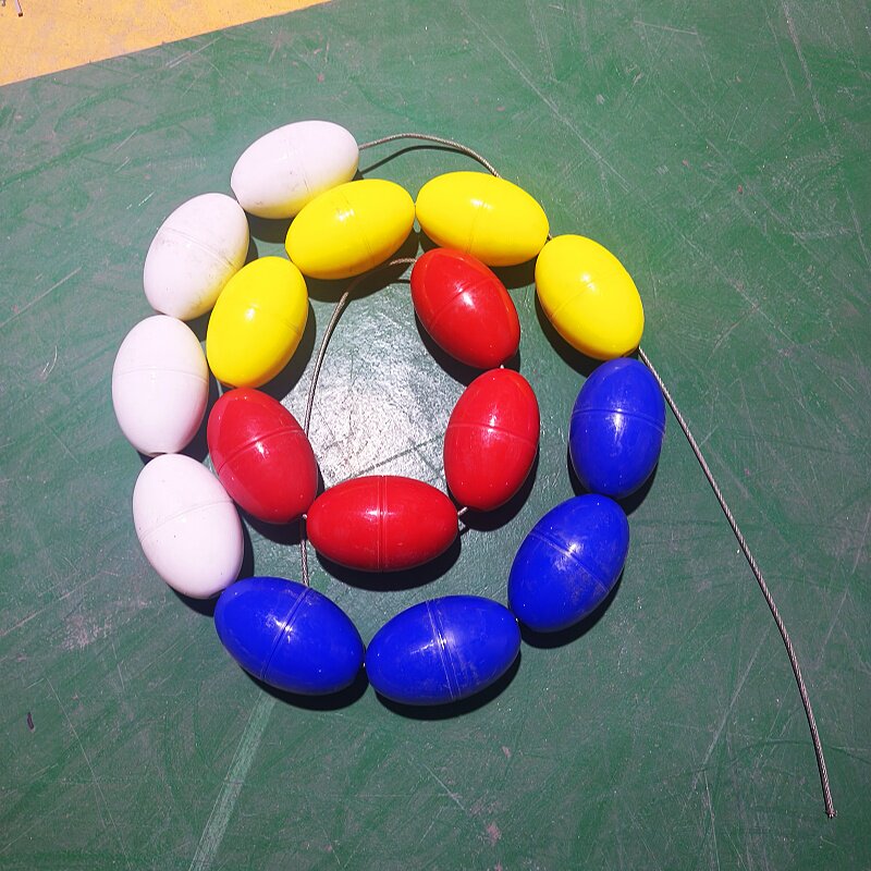 游泳池多色赛道泳道线分道线民族风橄榄球形圆珠水线游泳馆比赛线