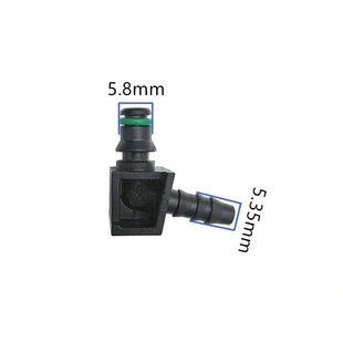 塑料二通45度燃油管小接头迷你小2通回油管快速转接头