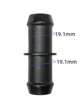 等径二通塑料黑色连接头汽车燃油管快速转接头180度19mm直通