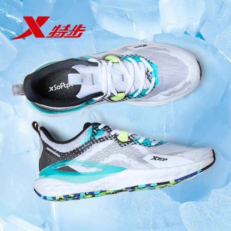 特步动力巢跑鞋男鞋中考跑步鞋男士休闲鞋子网面透气减震运动鞋男