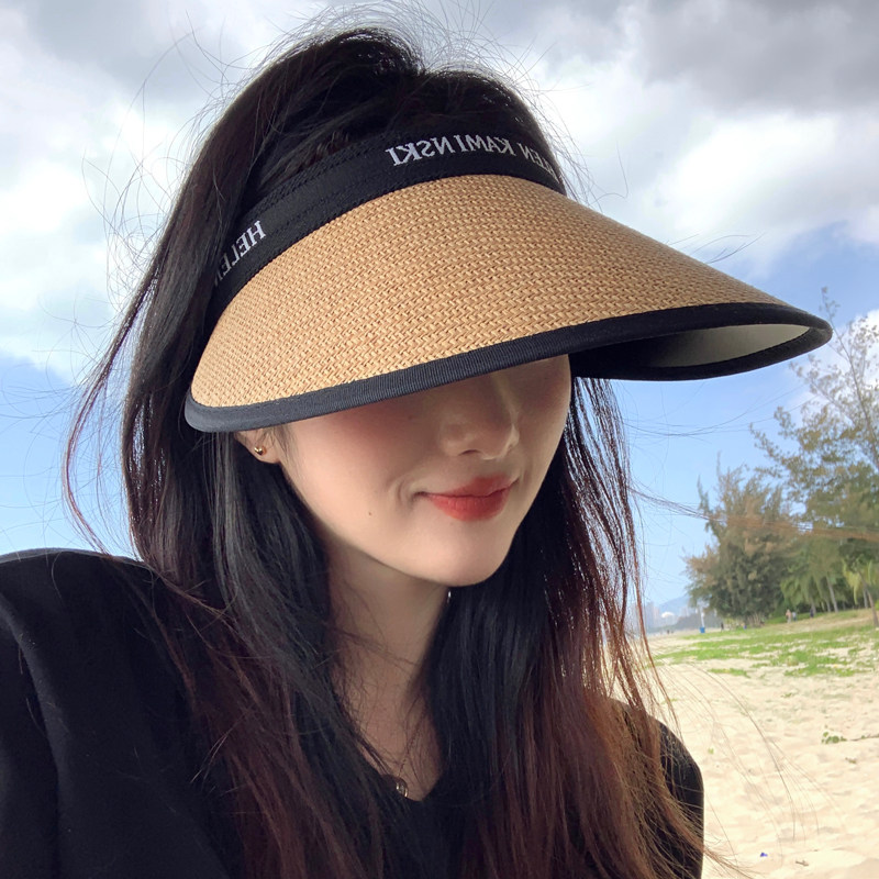 雪林鹿遮阳帽出游休闲女夏季大檐图片