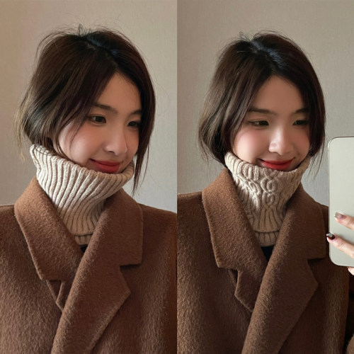 雪林鹿秋冬围脖韩版女拼接花纹