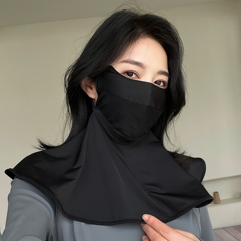 雪林鹿冰丝休闲夏女护肩防晒口罩
