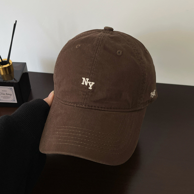 韩系字母刺绣软顶棒球帽女春秋