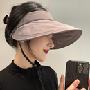 夏天防紫外线运动大帽檐太阳帽空顶防晒鸭舌帽 遮阳帽子女2025新款