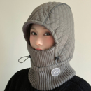 韩版 加绒套头帽 帽子口罩围脖一体帽男女士骑行护耳保暖雷锋帽冬季