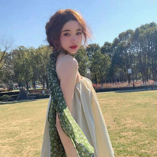 森系雪纺长条丝巾女春夏季薄款
