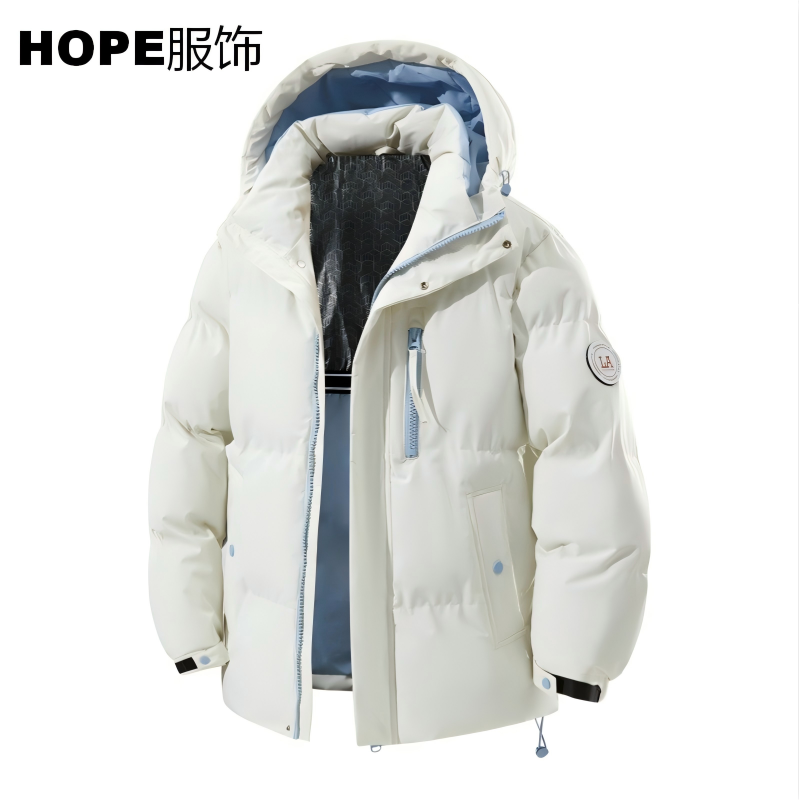 2025 秋冬新款石墨烯棉衣男情侣潮牌魔术贴棉服韩版连帽高品质潮