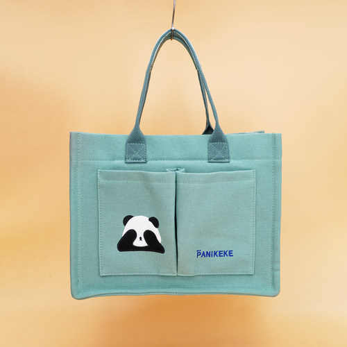 熊猫成都帆布手提包2025新款