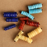 Натуральная бирюзовая агатовая природная руда, бусины из воскового агата, прокладка из грецкого ореха, четки из круглых бусин с аксессуарами