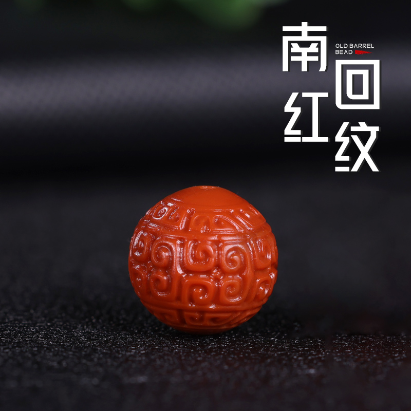 南红瓦西料精工回纹珠玛瑙圆珠顶腰珠手串配珠猴头金刚diy配饰