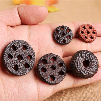 黑檀木雕刻挂件平安扣diy饰品