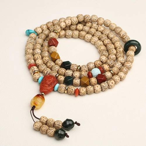 Натуральная бирюзовая агатовая природная руда, бусины из воскового агата, прокладка из грецкого ореха, четки из круглых бусин с аксессуарами