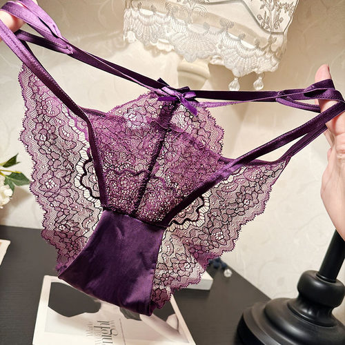 轻奢绑带蕾丝内裤女士性感