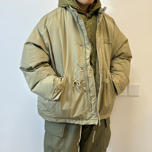 CARLISLE 简约短款棉衣连帽日系oversize加厚面包服男女工装外衣