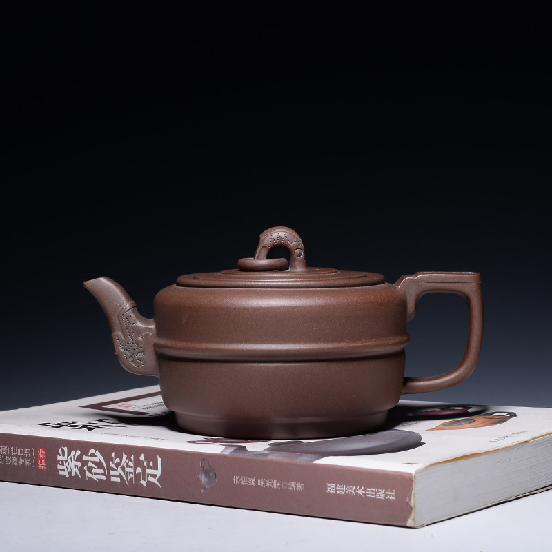 询价商品 早期紫砂一厂回流壶厂壶老壶 黑星土 大集玉 400cc