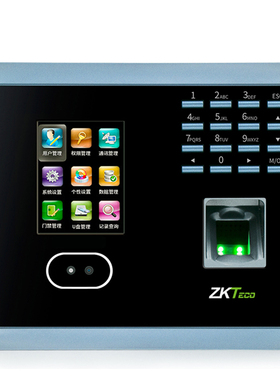 ZKTeco熵基科技UF100PLUS人脸面部识别指纹密码WIFI管理考勤机
