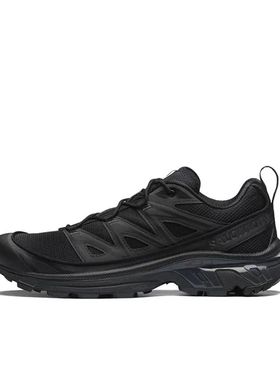 萨洛蒙SALOMON XT-6 低帮潮流运动鞋 男女同款 纯黑色 417413