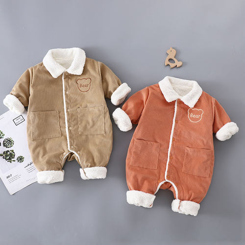 婴儿加绒秋冬款外穿哈衣