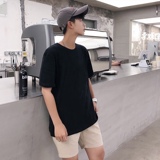 港风200克重磅纯棉T恤ins纯色男女情侣打底学生百搭上衣1600/P17，男装T恤，星座223-3（原星座201-3）